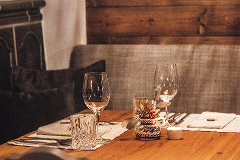 gedeckter Tisch für zwei