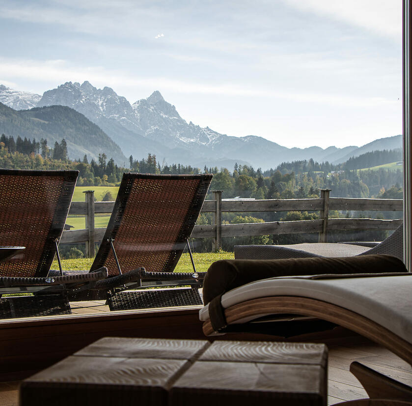 Ruheraum im Day Spa in den Kitzbüheler Alpen