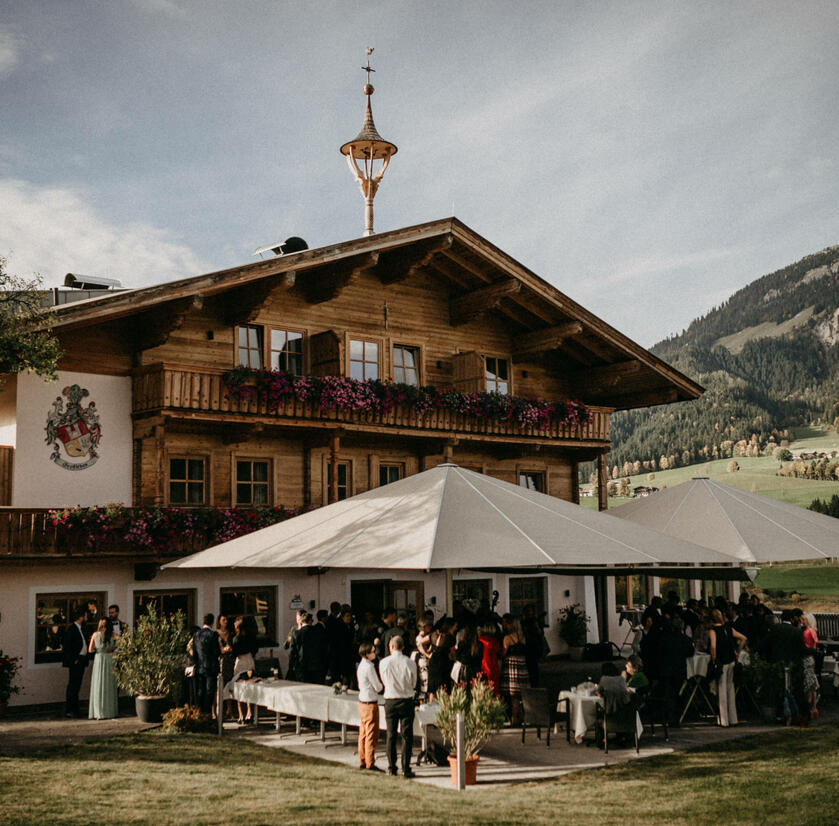 hotel exterior with terrace