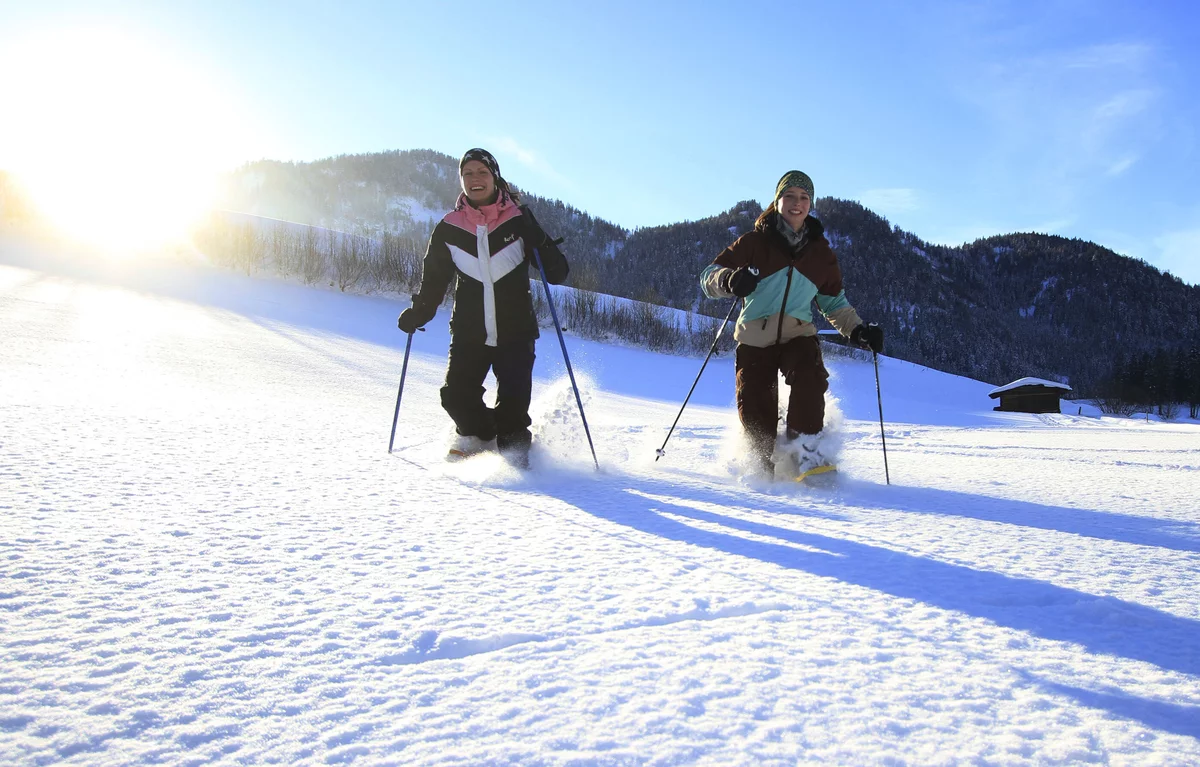 snow shoe walking