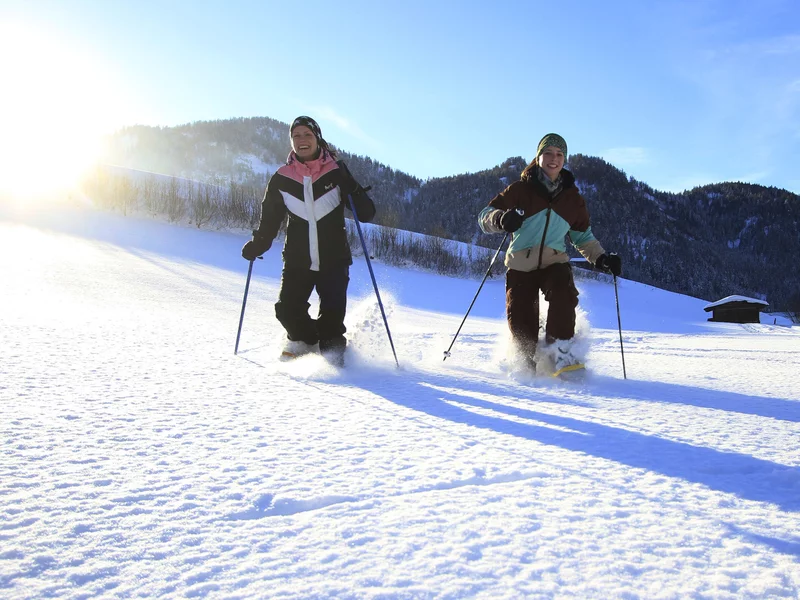 snow shoe walking
