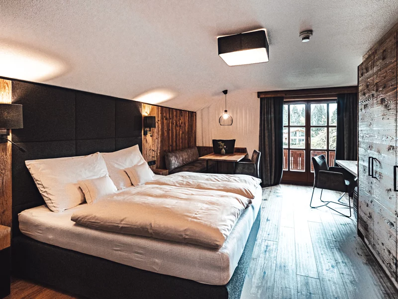 double bed in family room